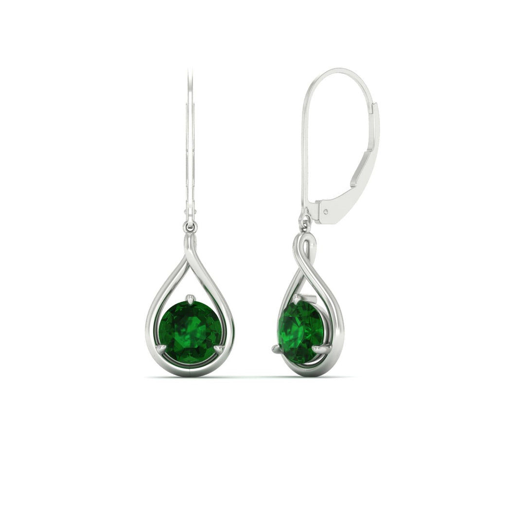 Solitaire Drop Earrings