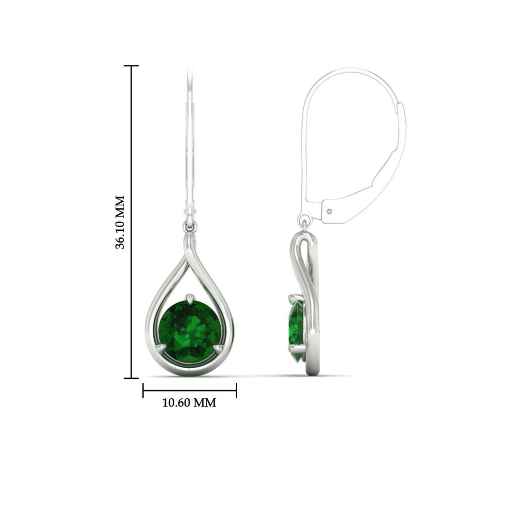 Solitaire Drop Earrings