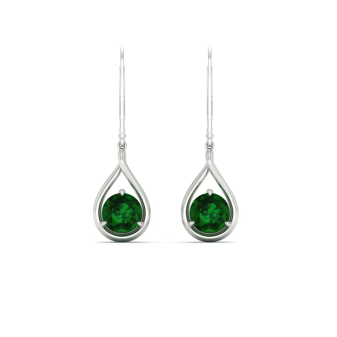 Solitaire Drop Earrings