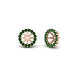 Load image into Gallery viewer, emerald-earring-jacket-for-2-carat-round-stud-earrings-in-rose-gold-fdear11307gemgrangle1-0-50ct-nl-rg.jpg
