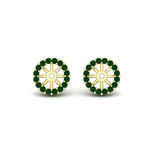 Load image into Gallery viewer, emerald-earring-jacket-for-2-carat-round-stud-earrings-in-yellow-gold-fdear11307gemgrangle1-0-50ct-nl-yg.jpg
