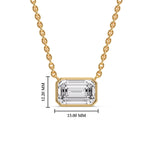 Load image into Gallery viewer, Emerald Diamond Bezel Set Solitaire Pendant
