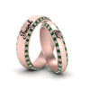 Load image into Gallery viewer, emerald-his-and-hers-personalized-matching-band-in-rose-gold-FD-9004MBGEMGR-NL-RG-EG.jpg
