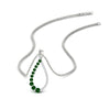 Load image into Gallery viewer, emerald-infinity-style-floating-diamond-pendant-in-FDPD11363GEMGR-NL-WG