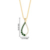 Load image into Gallery viewer, emerald-infinity-style-floating-diamond-pendant-in-FDPD11363GEMGR-NL-YG