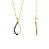 Load image into Gallery viewer, emerald-infinity-style-floating-diamond-pendant-in-FDPD11363GEMGR-NL-YG