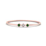 Load image into Gallery viewer, emerald-minimalist-3-stone-band-in-rose-gold-FD9411RORGEMGR-NL-RG.jpg
