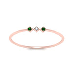 Load image into Gallery viewer, emerald-minimalist-3-stone-band-in-rose-gold-FD9411RORGEMGR-NL-RG.jpg
