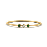 Load image into Gallery viewer, emerald-minimalist-3-stone-band-in-yellow-gold-FD9411RORGEMGR-NL-YG.jpg
