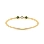 Load image into Gallery viewer, emerald-minimalist-3-stone-band-in-yellow-gold-FD9411RORGEMGR-NL-YG.jpg
