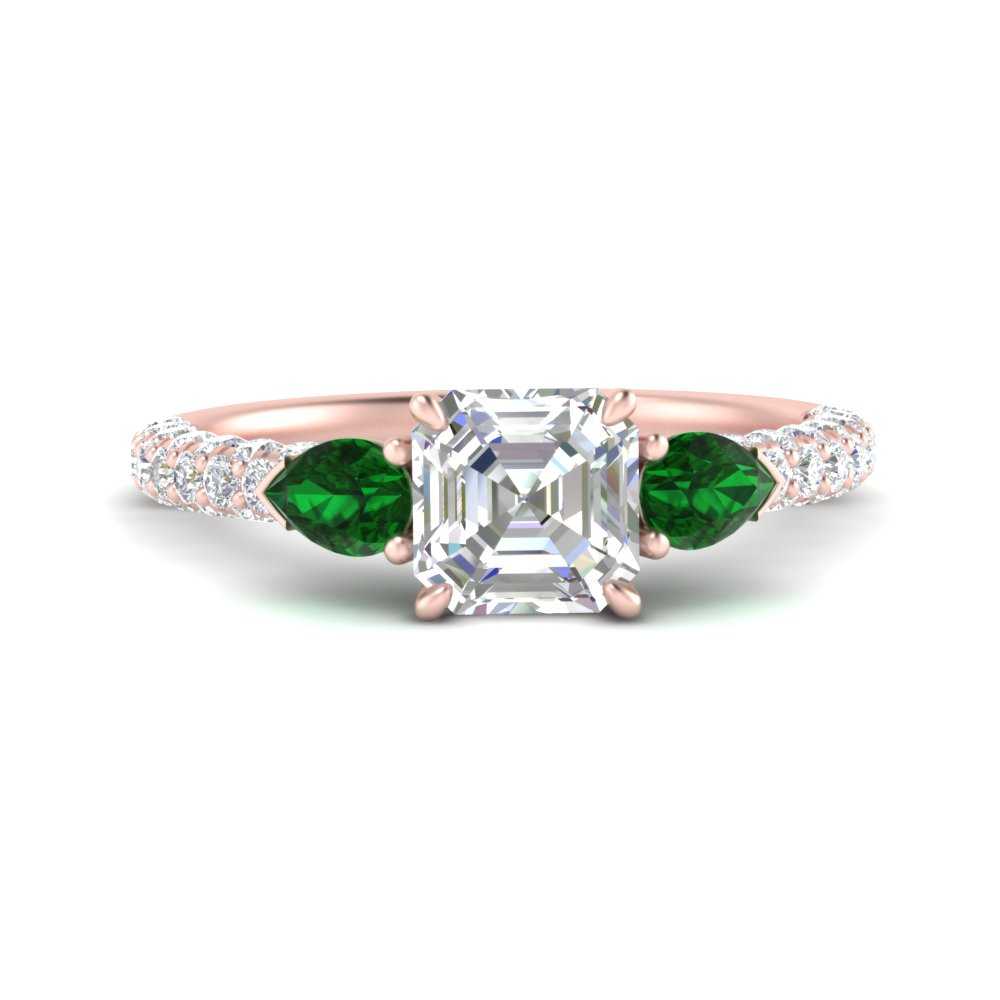 emerald-pear-accented-3-row-asscher-cut-engagement-ring-in-rose-gold-FD9982ASRGEMGRANGLE3-NL-RG