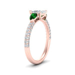 Load image into Gallery viewer, emerald-pear-accented-3-row-asscher-cut-engagement-ring-in-rose-gold-FD9982ASRGEMGRANGLE3-NL-RG
