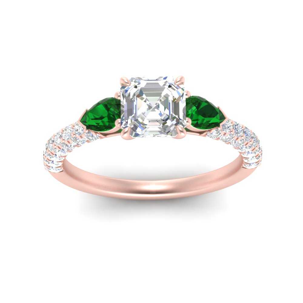 emerald-pear-accented-3-row-asscher-cut-engagement-ring-in-rose-gold-FD9982ASRGEMGRANGLE3-NL-RG
