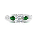 Thumbnail 33 - emerald-pear-accented-3-row-asscher-cut-engagement-ring-in-white-gold-FD9982ASRGEMGRANGLE3-NL-WG