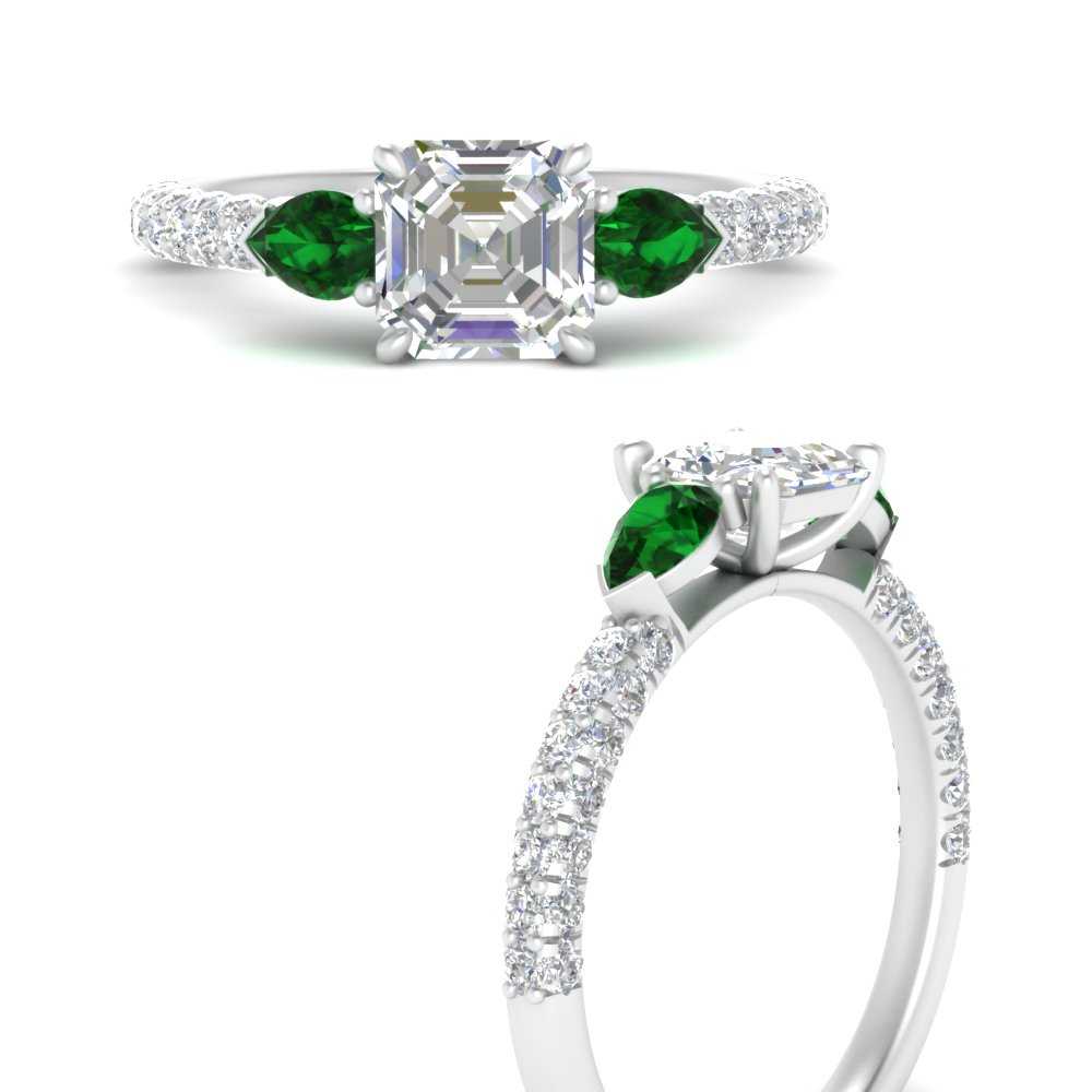 emerald-pear-accented-3-row-asscher-cut-engagement-ring-in-white-gold-FD9982ASRGEMGRANGLE3-NL-WG