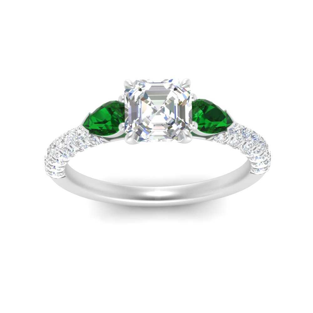 emerald-pear-accented-3-row-asscher-cut-engagement-ring-in-white-gold-FD9982ASRGEMGRANGLE3-NL-WG