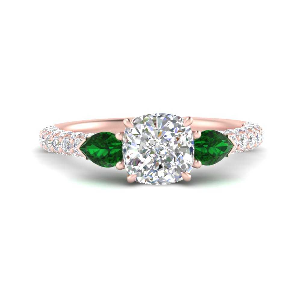 emerald-pear-accented-3-row-cushion-cut-engagement-ring-in-rose-gold-FD9982CURGEMGRANGLE3-NL-RG