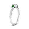 Load image into Gallery viewer, emerald-pear-accented-3-row-heart-shaped-engagement-ring-in-white-gold-FD9982HTRGEMGRANGLE3-NL-WG