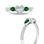 Load image into Gallery viewer, emerald-pear-accented-3-row-heart-shaped-engagement-ring-in-white-gold-FD9982HTRGEMGRANGLE3-NL-WG
