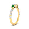 Load image into Gallery viewer, emerald-pear-accented-3-row-heart-shaped-engagement-ring-in-yellow-gold-FD9982HTRGEMGRANGLE3-NL-YG