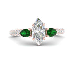 Load image into Gallery viewer, emerald-pear-accented-3-row-marquise-cut-engagement-ring-in-rose-gold-FD9982MQRGEMGRANGLE3-NL-RG
