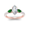 Load image into Gallery viewer, emerald-pear-accented-3-row-marquise-cut-engagement-ring-in-rose-gold-FD9982MQRGEMGRANGLE3-NL-RG