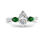 Load image into Gallery viewer, emerald-pear-accented-3-row-marquise-cut-engagement-ring-in-white-gold-FD9982MQRGEMGRANGLE3-NL-WG
