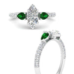 Load image into Gallery viewer, emerald-pear-accented-3-row-marquise-cut-engagement-ring-in-white-gold-FD9982MQRGEMGRANGLE3-NL-WG
