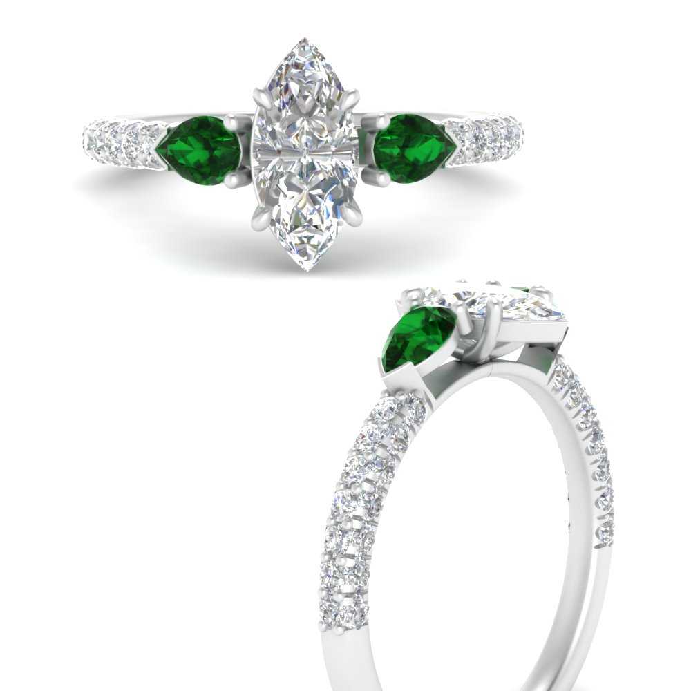 emerald-pear-accented-3-row-marquise-cut-engagement-ring-in-white-gold-FD9982MQRGEMGRANGLE3-NL-WG