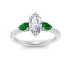 Load image into Gallery viewer, emerald-pear-accented-3-row-marquise-cut-engagement-ring-in-white-gold-FD9982MQRGEMGRANGLE3-NL-WG