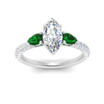 Load image into Gallery viewer, emerald-pear-accented-3-row-marquise-cut-engagement-ring-in-white-gold-FD9982MQRGEMGRANGLE3-NL-WG
