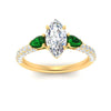 Load image into Gallery viewer, emerald-pear-accented-3-row-marquise-cut-engagement-ring-in-yellow-gold-FD9982MQRGEMGRANGLE3-NL-YG