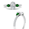 Load image into Gallery viewer, emerald-pear-accented-3-row-oval-shaped-engagement-ring-in-white-gold-FD9982OVRGEMGRANGLE3-NL-WG