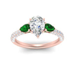 Load image into Gallery viewer, emerald-pear-accented-3-row-pear-shaped-engagement-ring-in-rose-gold-FD9982PERGEMGRANGLE3-NL-RG
