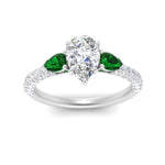 Load image into Gallery viewer, emerald-pear-accented-3-row-pear-shaped-engagement-ring-in-white-gold-FD9982PERGEMGRANGLE3-NL-WG
