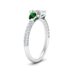 Load image into Gallery viewer, emerald-pear-accented-3-row-radiant-cut-engagement-ring-in-white-gold-FD9982RARGEMGRANGLE3-NL-WG