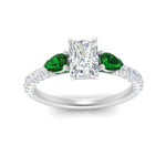 Load image into Gallery viewer, emerald-pear-accented-3-row-radiant-cut-engagement-ring-in-white-gold-FD9982RARGEMGRANGLE3-NL-WG