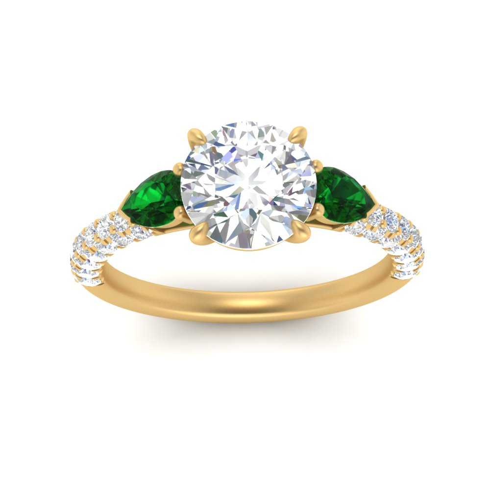 emerald-pear-accented-3-row-round-cut-engagement-ring-in-yellow-gold-FD9982RORGEMGRANGLE3-NL-YG