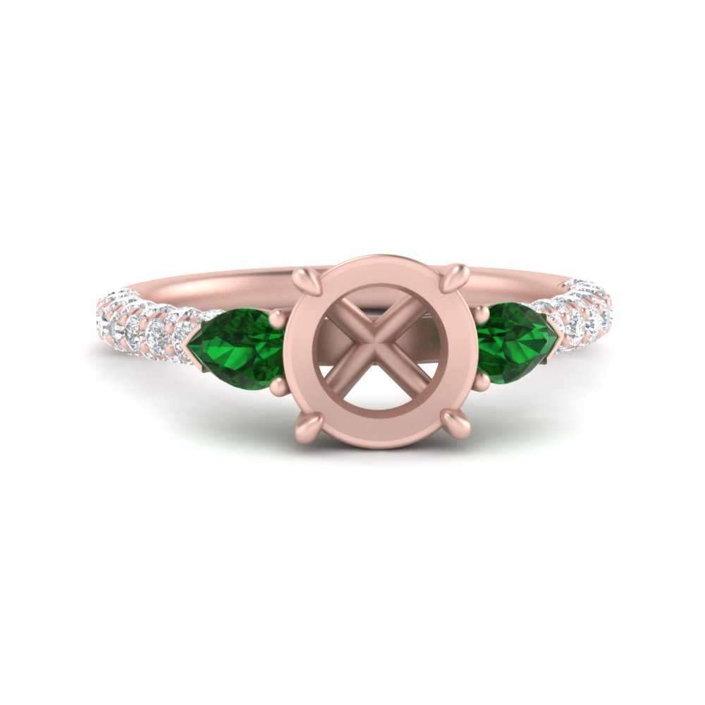 emerald-pear-accented-3-row-semi-mount-engagement-ring-in-rose-gold-FD9982SMRGEMGRANGLE3-NL-RG