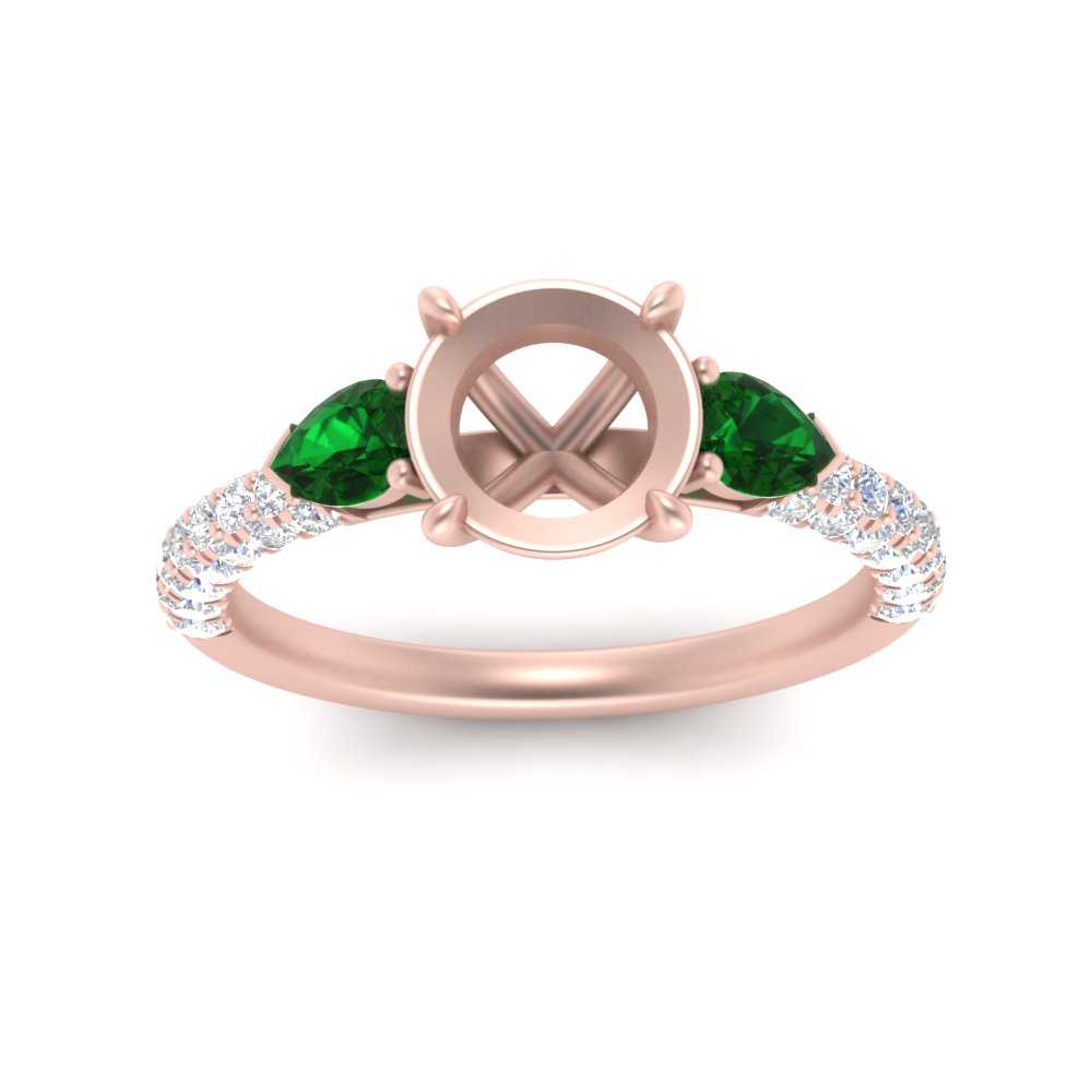 emerald-pear-accented-3-row-semi-mount-engagement-ring-in-rose-gold-FD9982SMRGEMGRANGLE3-NL-RG