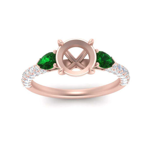 emerald-pear-accented-3-row-semi-mount-engagement-ring-in-rose-gold-FD9982SMRGEMGRANGLE3-NL-RG