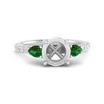 Load image into Gallery viewer, emerald-pear-accented-3-row-semi-mount-engagement-ring-in-white-gold-FD9982SMRGEMGRANGLE3-NL-WG

