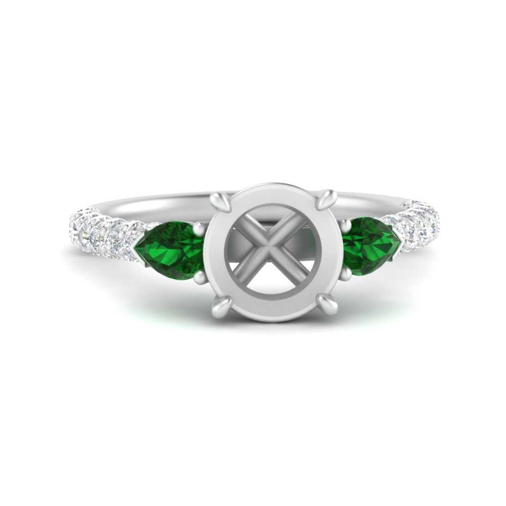 emerald-pear-accented-3-row-semi-mount-engagement-ring-in-white-gold-FD9982SMRGEMGRANGLE3-NL-WG