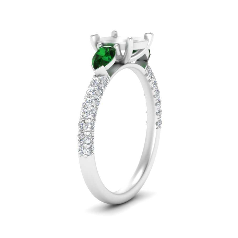 emerald-pear-accented-3-row-semi-mount-engagement-ring-in-white-gold-FD9982SMRGEMGRANGLE3-NL-WG