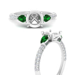 Load image into Gallery viewer, emerald-pear-accented-3-row-semi-mount-engagement-ring-in-white-gold-FD9982SMRGEMGRANGLE3-NL-WG
