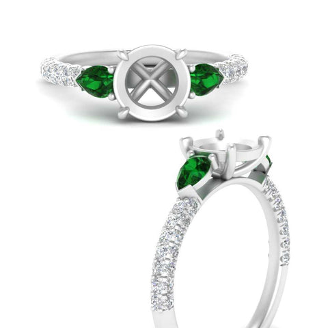 emerald-pear-accented-3-row-semi-mount-engagement-ring-in-white-gold-FD9982SMRGEMGRANGLE3-NL-WG