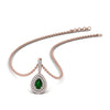 Load image into Gallery viewer, emerald-pear-shaped-double-halo-diamond-pendant-in-FDPD86826PE(6.0X4.0MM)GEMGR-NL-RG-GS