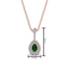 Load image into Gallery viewer, emerald-pear-shaped-double-halo-diamond-pendant-in-FDPD86826PE(6.0X4.0MM)GEMGR-NL-RG-GS