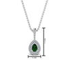 Load image into Gallery viewer, emerald-pear-shaped-double-halo-diamond-pendant-in-FDPD86826PE(6.0X4.0MM)GEMGR-NL-WG-GS