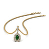 Load image into Gallery viewer, emerald-pear-shaped-double-halo-diamond-pendant-in-FDPD86826PE(6.0X4.0MM)GEMGR-NL-YG-GS